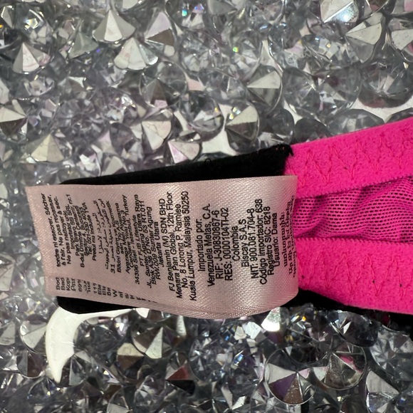 La SENZA bra bralette halter Lacie sexy neon Black and Pink Lace Bralette - Picture 11 of 14